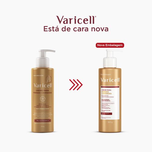 Varicell Creme para Pernas Cansadas Pele Extrasseca 300g