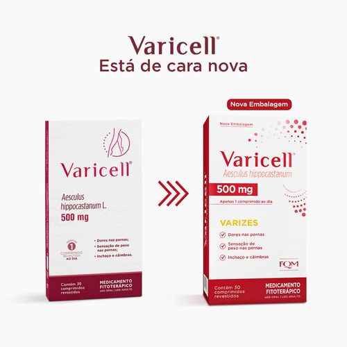 Varicell 500mg com 30 Cápsulas