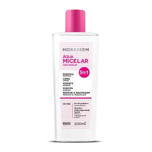 Água Micelar Farmax Hidraderm 5 em 1 200ml