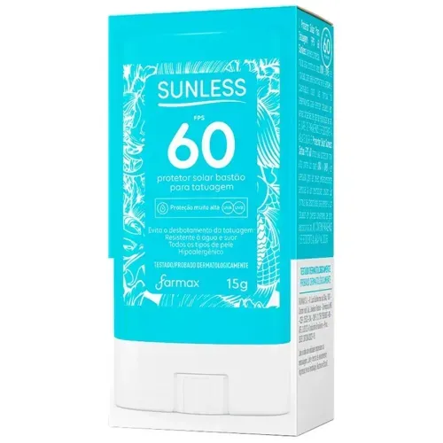 Protetor Solar Bastão para Tatuagem Sunless FPS 60 15g