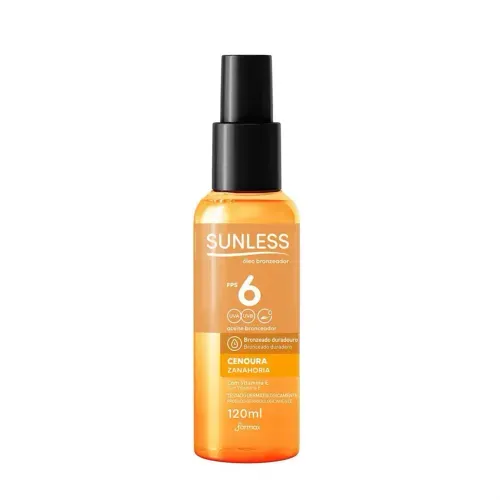 Óleo Bronzeador Cenoura Sunless FPS 6 120ml