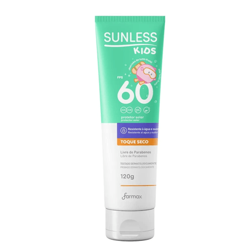 Protetor Solar Toque Seco Sunless Kids FPS 60 120g