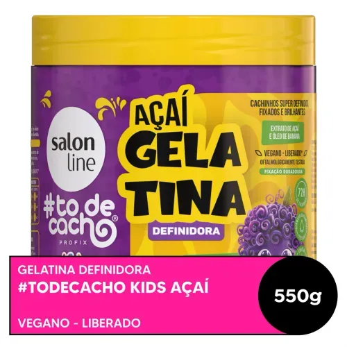 Gelatina Definidora Salon Line #Todecacho Kids Açaí 550g