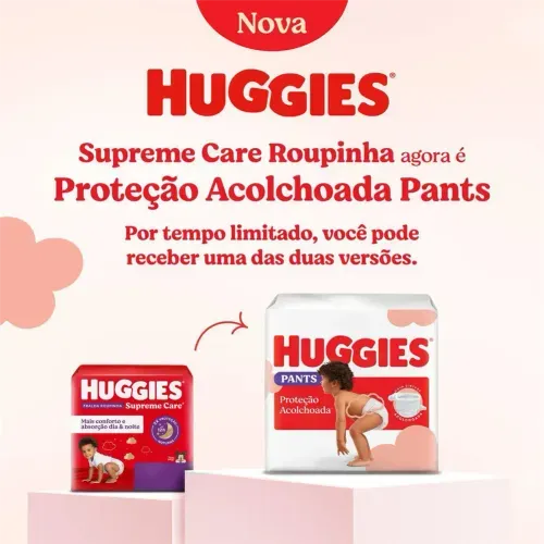 Fralda Huggies Proteção Acolchoada Pants XXG com 48 Unidades