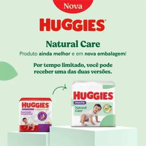 Fralda Huggies Natural Care RN Mega com 34 Unidades