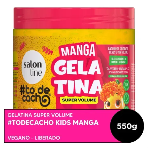 Gelatina Salon Line #Todecacho Kids Super Volume Manga 550g