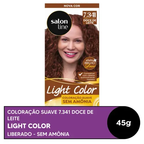 Tintura Salon Line Light Color Profissional Doce de Leite 7.341