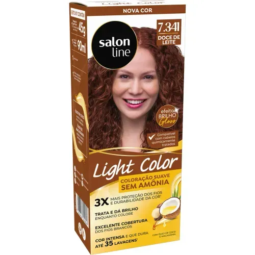 Tintura Salon Line Light Color Profissional Doce de Leite 7.341