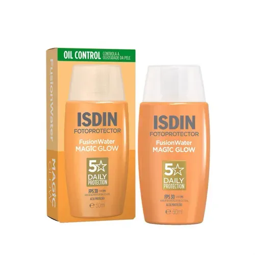 Protetor Solar Facial Isdin Fusion Water Magic Glow FPS 30 50ml