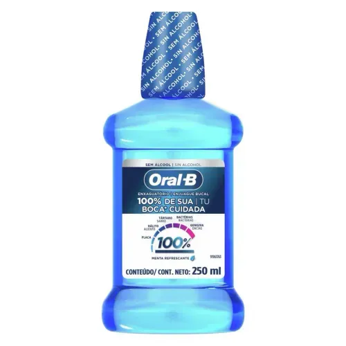 Enxaguante Bucal Oral-B 100% de Sua Boca Cuidada 250ml