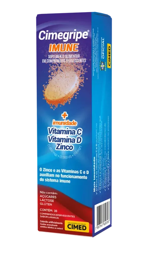 Cimegripe Imune Vitamina C+D+Zinco com 16 Comprimidos