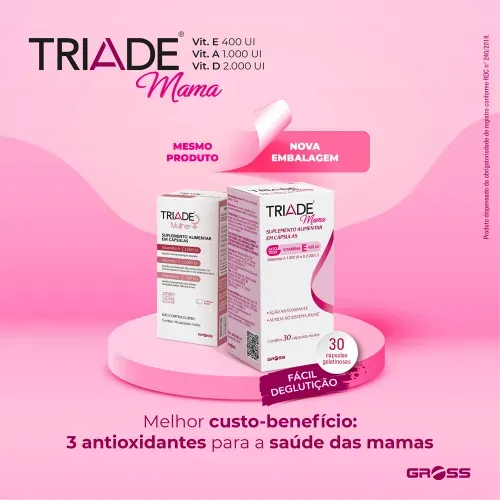 Suplemento Vitamínico Triade Mama com 30 Cápsulas
