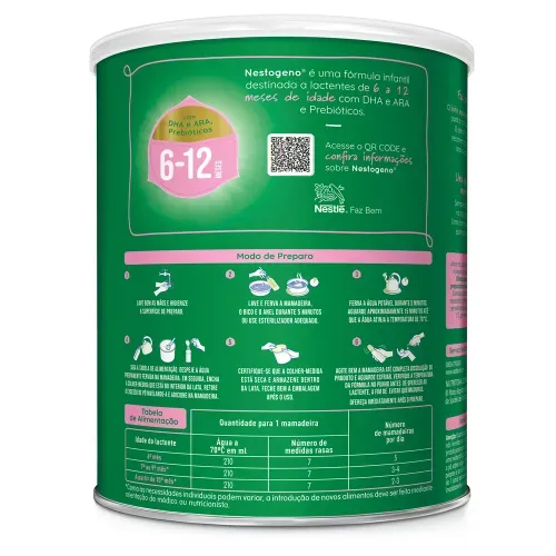 Fórmula Infantil Nestogeno 6 a 12 meses 800g