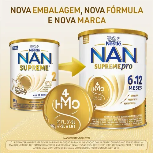 Fórmula Infantil Nan Supreme Pro 6 a 12 Meses 800g