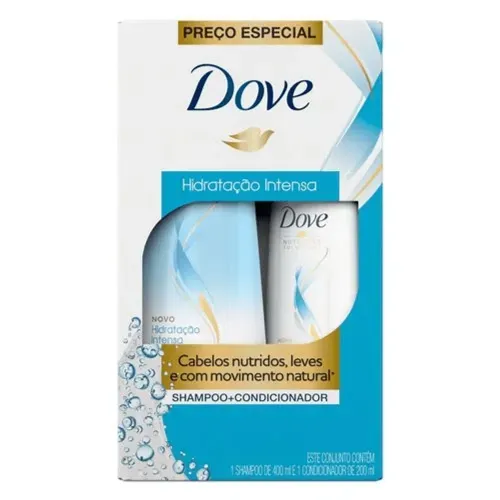 Kit Dove Shampoo 400ML+ Condicionado 200ML Hidratação