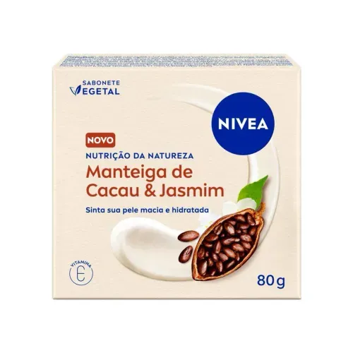 Sabonete Vegetal NIVEA Nutrição Da Natureza Manteiga De Cacau & Jasmim 80g