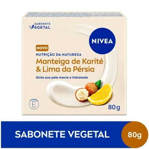 Sabonete Vegetal NIVEA Nutrição Da Natureza Manteiga De Karité & Lima Da Pérsia 80g
