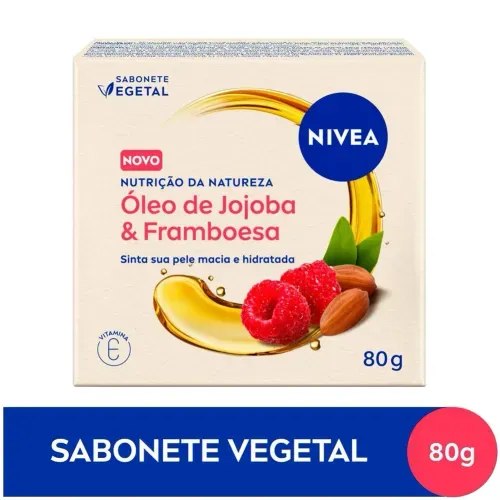 Sabonete Vegetal NIVEA Nutrição Da Natureza Óleo de Jojoba & Framboesa 80g