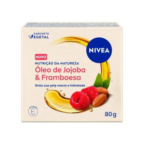 Sabonete Vegetal NIVEA Nutrição Da Natureza Óleo de Jojoba & Framboesa 80g
