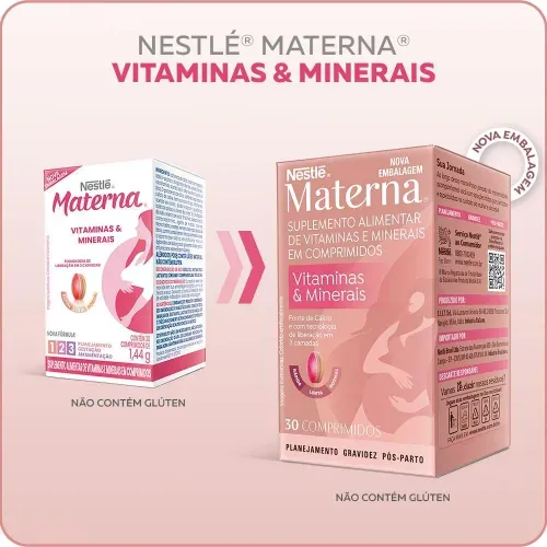 Suplemento alimentar  Materna Vitaminas e Minerais 30 unidades