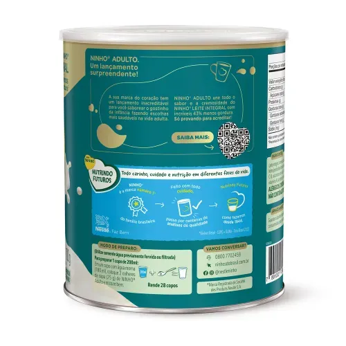 Leite em Pó Ninho Adulto Lata 700g