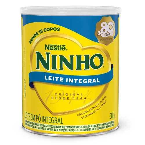 Leite Em Pó Ninho Integral Lata 380g