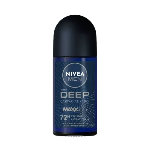 NIVEA MEN Antitranspirante Roll-on Deep MaxxTech Carvão Ativado 50ml