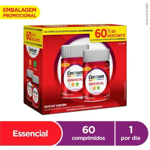 Suplemento Alimentar Kit Centrum Essencial com 60 Comprimidos