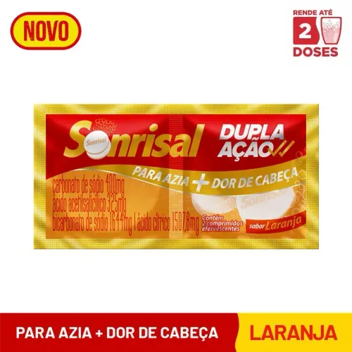 Sonrisal Dupla Ação Laranja com 2 Comprimidos Efervescentes