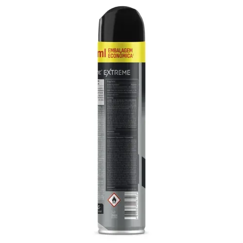 Antitranspirante Aerossol Above Men Extreme Invisible Black 200ml Spray Embalagem Econômica