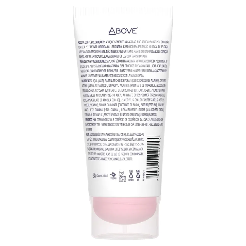 Antitranspirante Creme Above Women Invisible Candy 50g