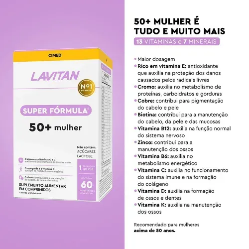 Lavitan 50+ Super Formula com 60 Comprimidos