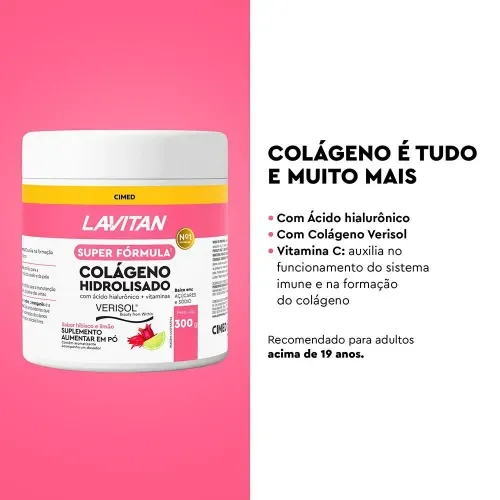 Lavitan Colágeno Verisol + Ácido Hialurônico 300g