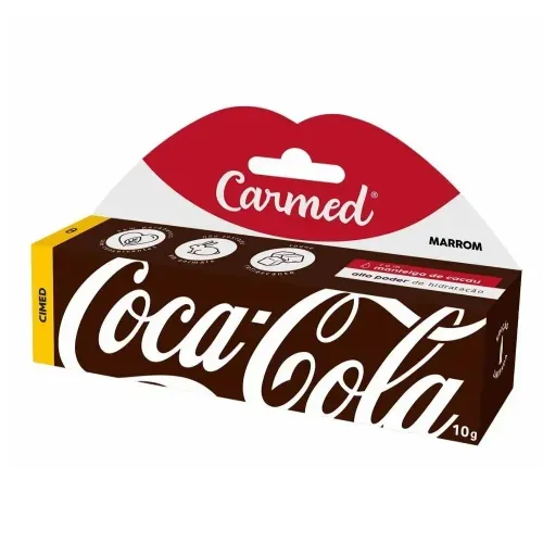 Hidratante Labial Carmed Coca-Cola Marrom 10g