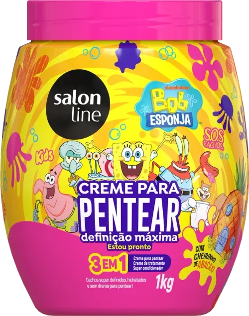 Creme para Pentear Salon Line Definição Máxima Bob Esponja 1kg