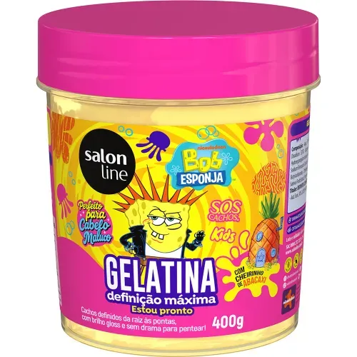 Gelatina de Definição Máxima Salon Line Kids Bob Esponja 400g