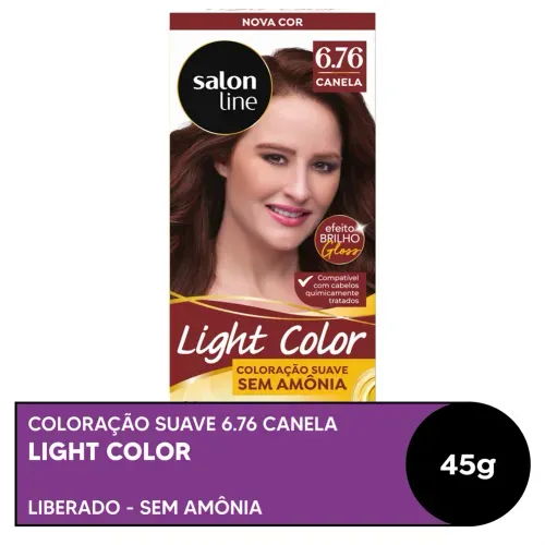 Tintura Salon Line Light Color Profissional Canela 6.76