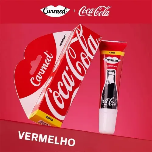 Hidratante Labial Carmed Coca-Cola Vermelho 10g