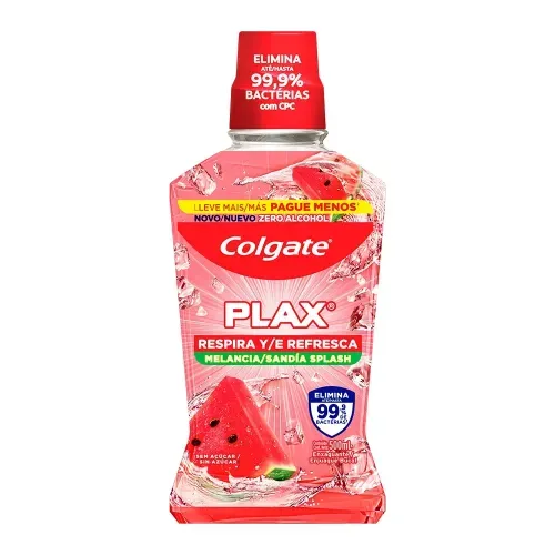 Enxaguante Bucal Colgate Plax Melancia Leve 500ml Pague 350ml