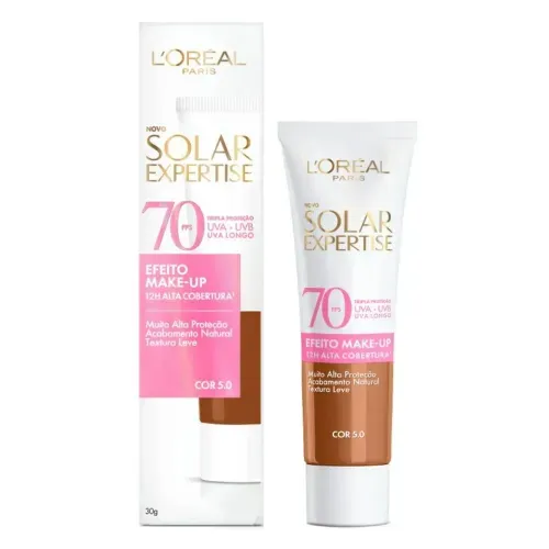 Protetor Solar Facial FPS 70 L'Oreal Paris Solar Expertise Efeito Make Up Cor 5.0 30g