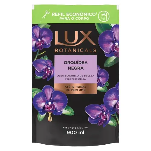 Sabonete Liquido Lux  Botanicals Orquidea Negra Refil 900Ml