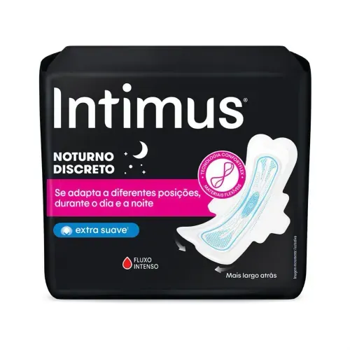 Absorvente Intimus Noturno Toda Renovada Suave com Abas com 14 Unidades