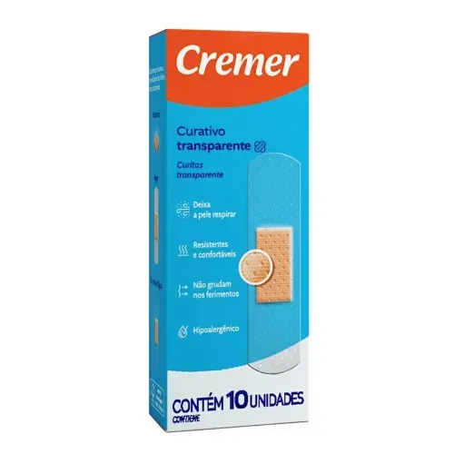 Curativo Cremer Transparente com 10 Unidades