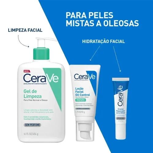 Loção Facial Oil Control Cerave Reequilibra a Pele Oleosa 52g