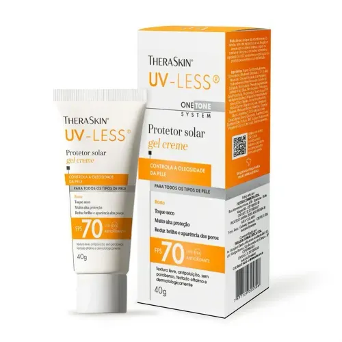 Protetor Solar Facial Gel Creme TheraSkin UV-Less FPS 70 Sem Cor 40g