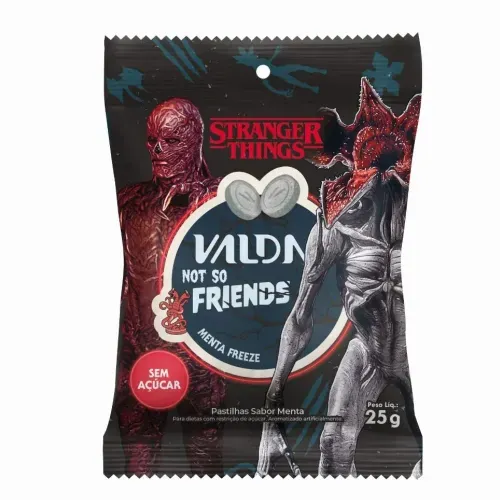 Pastilha Valda Stranger Things Friends Menta Freeze Sachê 25g