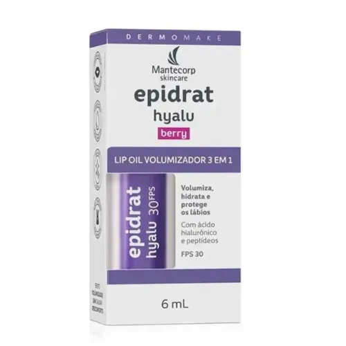 Hidratante Labial Epidrat Hyalu Lip Oil Volumizador 3 em 1 Berry 6ml