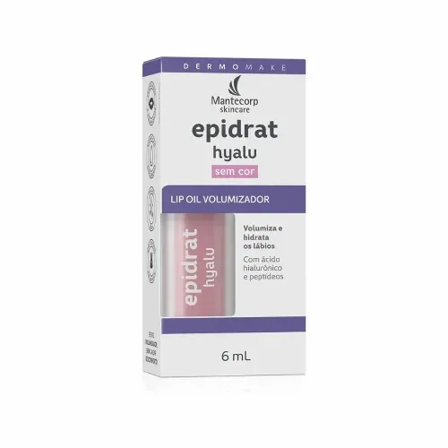Hidratante Labial Epidrat Hyalu Lip Oil Volumizador Sem Cor 6ml
