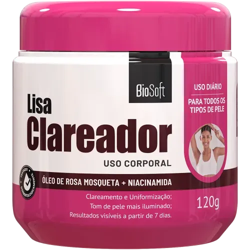 Creme Lisa Clareador Óleo de Rosa Mosqueta + Niacinamida 120g