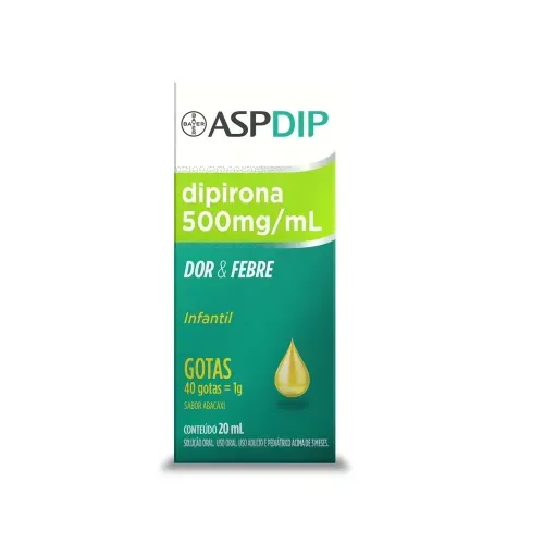 Aspdip Dipirona Monoidratada 500mg/ml Solução Gotas 20ml